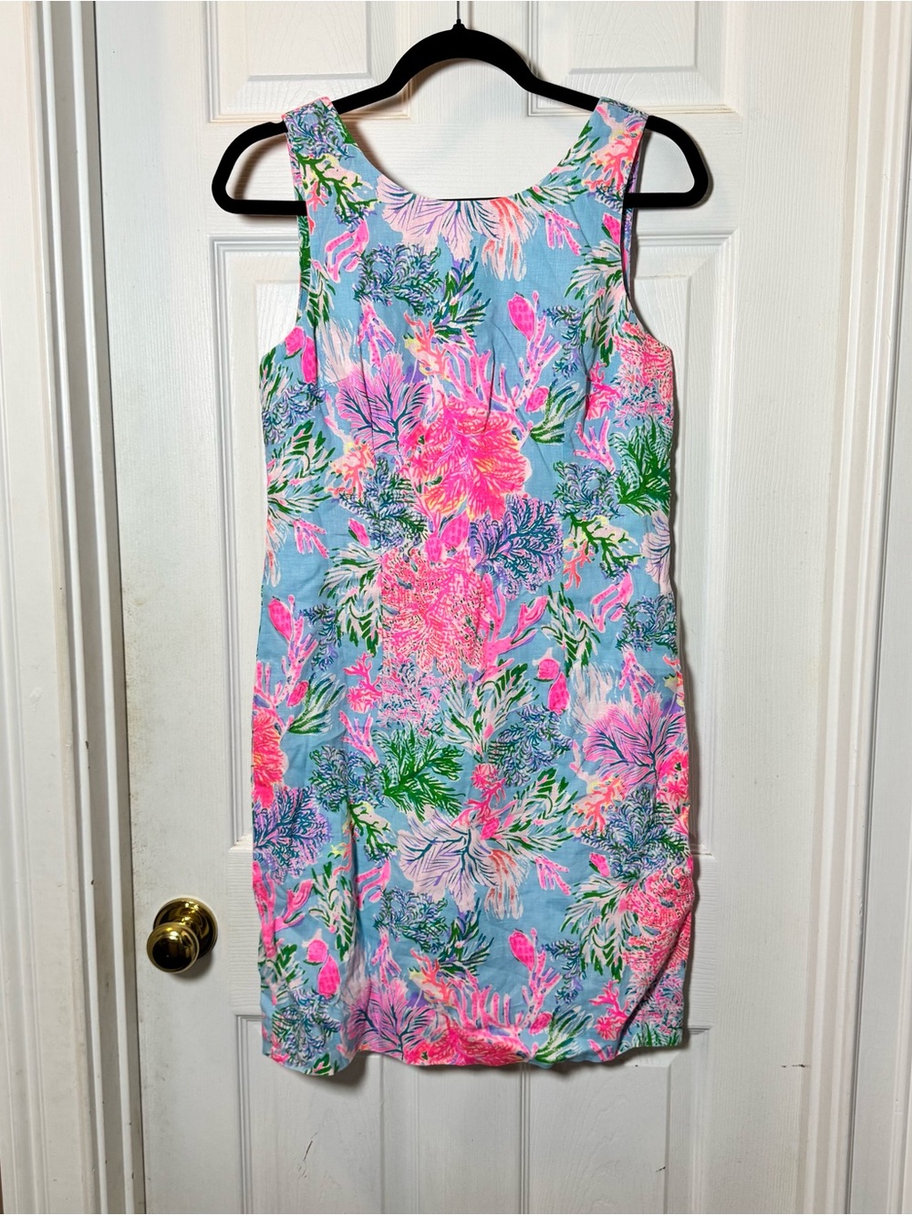 Lilly Pulitzer Floral Sleeveless Shift Dress Cau to my heart